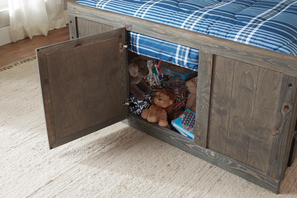 Wrangle Hill Twin Storage Bed Gun Smoke - Visions in Furniture (La Mirada, CA)