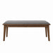 Alfredo Upholstered Dining Bench Grey and Natural Walnut - Visions in Furniture (La Mirada, CA)