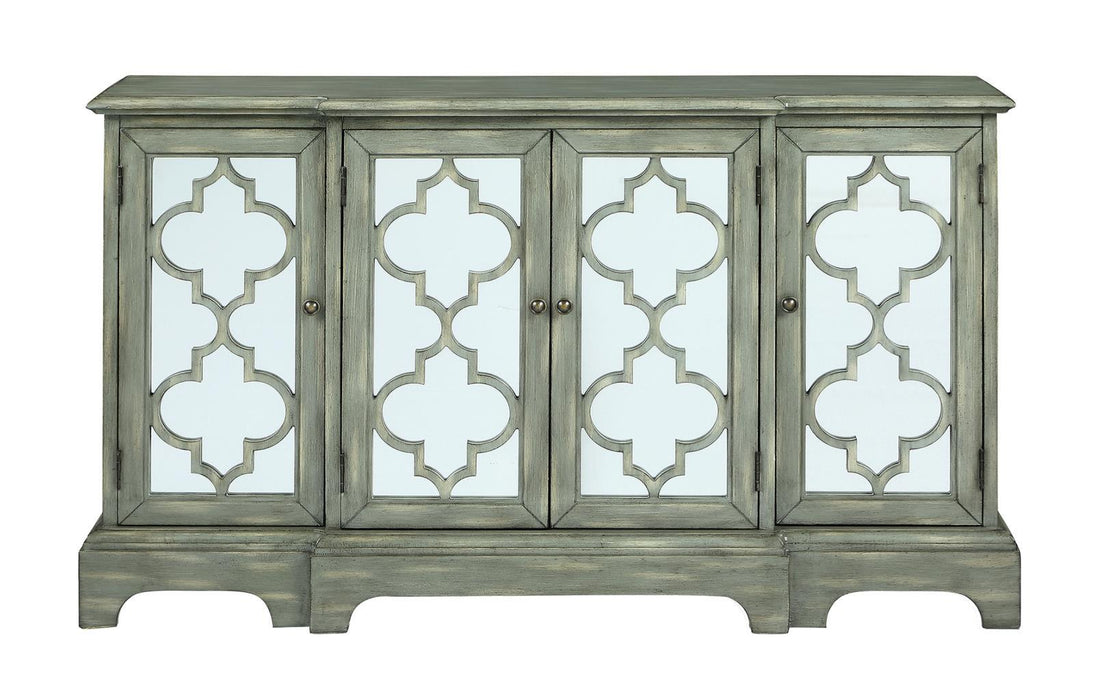 Erigeron 4-door Accent Cabinet Grey - Visions in Furniture (La Mirada, CA)