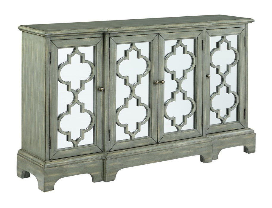 Erigeron 4-door Accent Cabinet Grey - Visions in Furniture (La Mirada, CA)