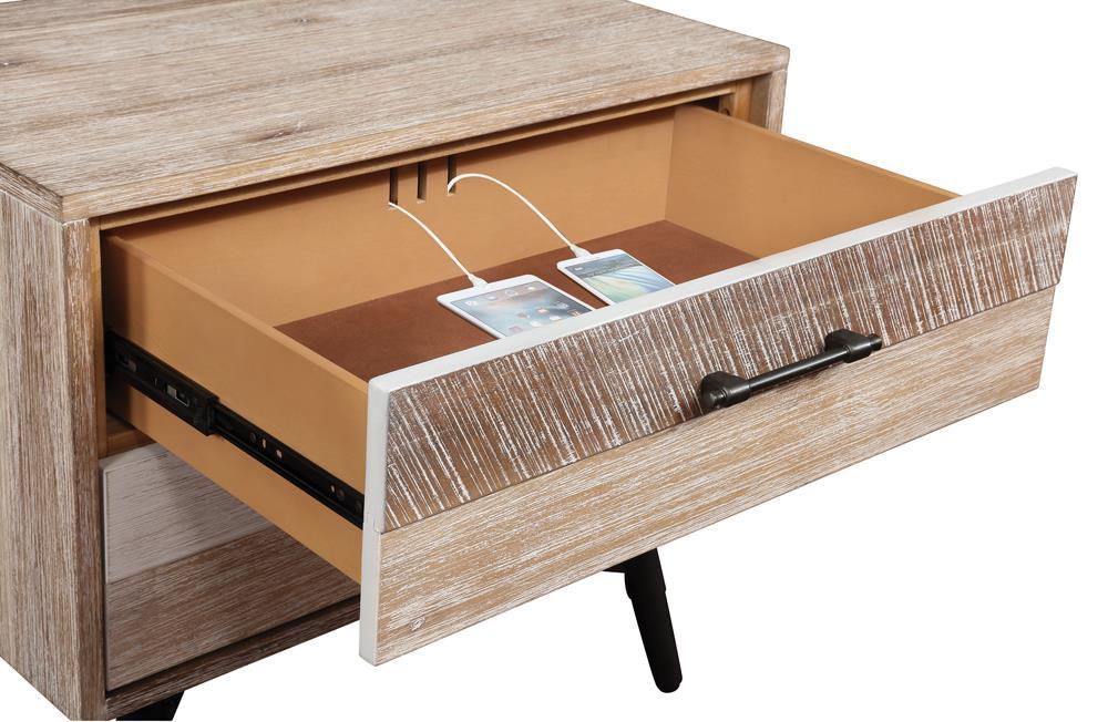 Marlow 2-drawer Nightstand Rough Sawn Multi - Visions in Furniture (La Mirada, CA)
