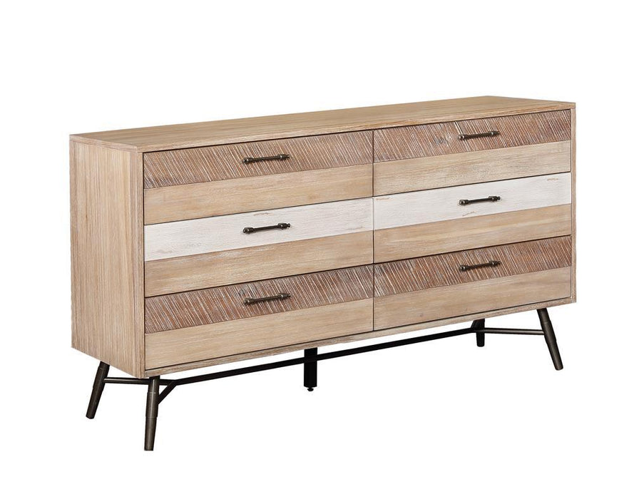 Marlow 6-drawer Dresser Rough Sawn Multi - Visions in Furniture (La Mirada, CA)