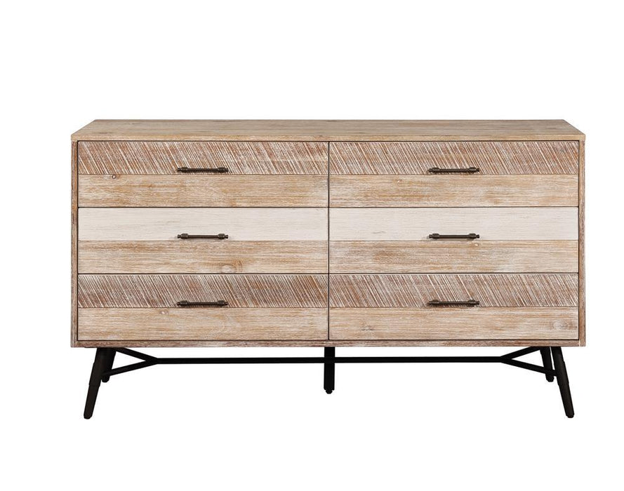 Marlow 6-drawer Dresser Rough Sawn Multi - Visions in Furniture (La Mirada, CA)