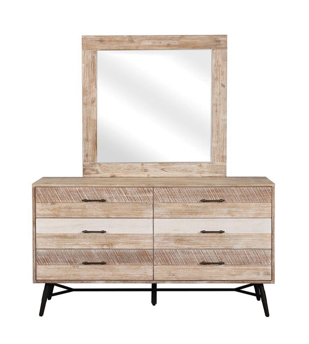 Marlow Rectangular Dresser Mirror Rough Sawn Multi - Visions in Furniture (La Mirada, CA)