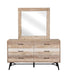 Marlow Rectangular Dresser Mirror Rough Sawn Multi - Visions in Furniture (La Mirada, CA)