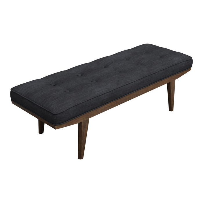 Wilson Upholstered Tufted Bench Taupe and Natural - Visions in Furniture (La Mirada, CA)