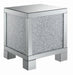 Gillian Square End Table Silver and Clear Mirror - Visions in Furniture (La Mirada, CA)