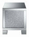 Gillian Square End Table Silver and Clear Mirror - Visions in Furniture (La Mirada, CA)