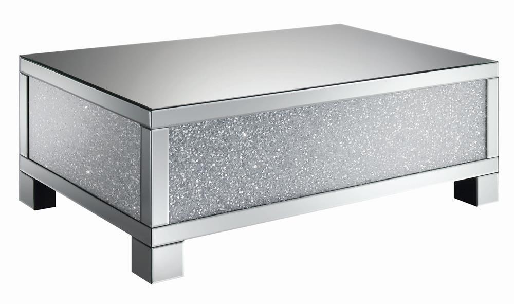 Gillian Rectangular Coffee Table Clear Mirror - Visions in Furniture (La Mirada, CA)