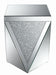Amore Square End Table with Triangle Detailing Silver and Clear Mirror - Visions in Furniture (La Mirada, CA)