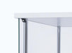 Bellatrix Rectangular 4-shelf Curio Cabinet White and Clear - Visions in Furniture (La Mirada, CA)