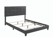 Mapes Tufted Upholstered Queen Bed Charcoal - Visions in Furniture (La Mirada, CA)
