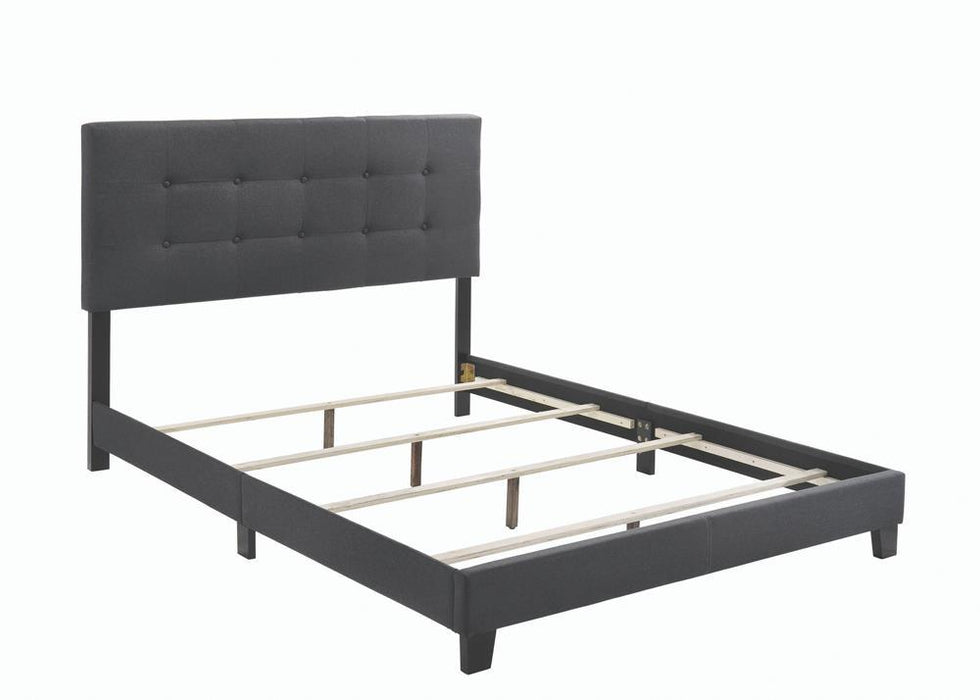 Mapes Tufted Upholstered Eastern King, Queen, Twin & Full Bed Charcoal & Grey - Visions in Furniture (La Mirada, CA)