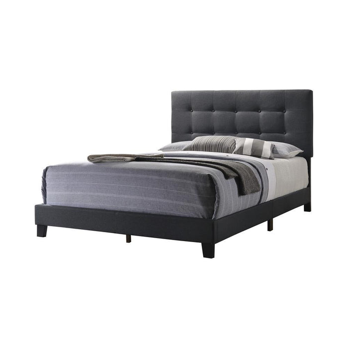 Mapes Upholstered Tufted Full Bed Charcoal - Visions in Furniture (La Mirada, CA)