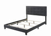 Mapes Upholstered Tufted Full Bed Charcoal - Visions in Furniture (La Mirada, CA)