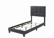 Mapes Tufted Upholstered Twin Bed Charcoal - Visions in Furniture (La Mirada, CA)