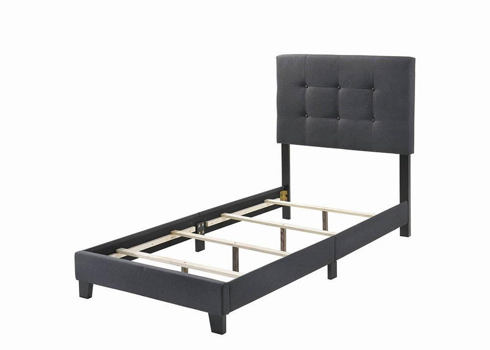 Mapes Tufted Upholstered Twin Bed Charcoal - Visions in Furniture (La Mirada, CA)