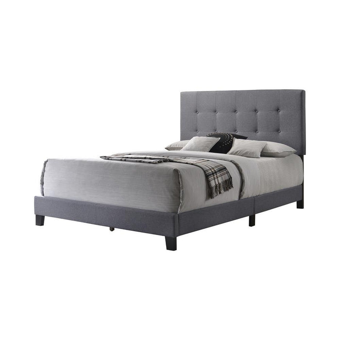 Mapes Tufted Upholstered Eastern King, Queen, Twin & Full Bed Charcoal & Grey - Visions in Furniture (La Mirada, CA)
