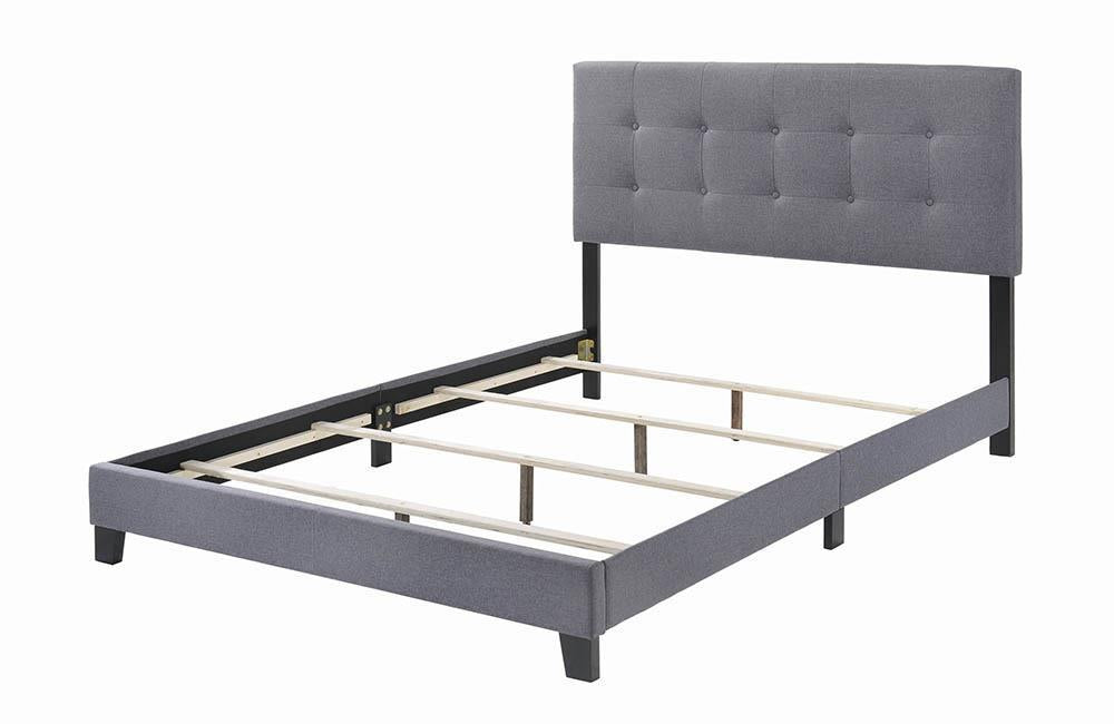 Mapes Tufted Upholstered Eastern King, Queen, Twin & Full Bed Charcoal & Grey - Visions in Furniture (La Mirada, CA)