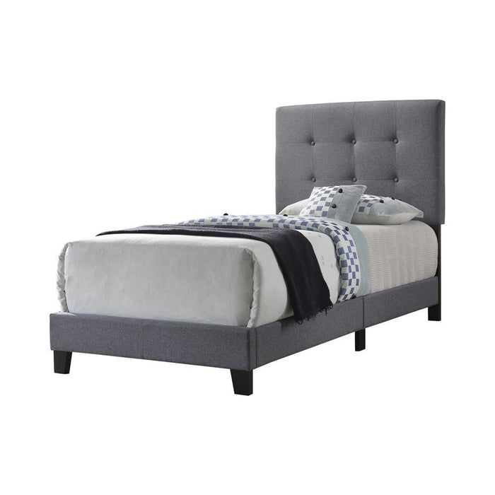 Mapes Tufted Upholstered Eastern King, Queen, Twin & Full Bed Charcoal & Grey - Visions in Furniture (La Mirada, CA)