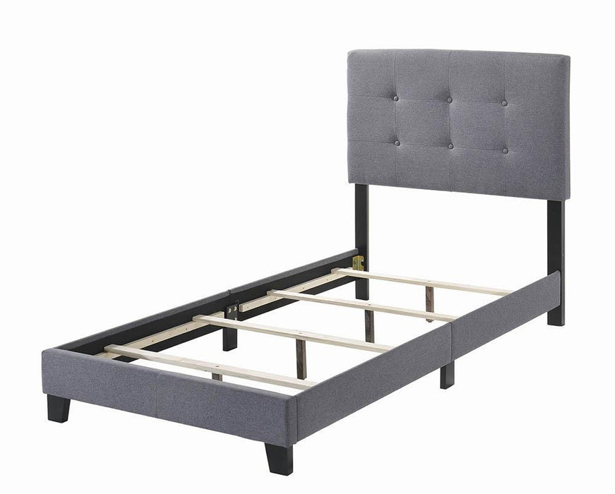 Mapes Tufted Upholstered Eastern King, Queen, Twin & Full Bed Charcoal & Grey - Visions in Furniture (La Mirada, CA)