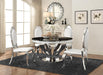 Anchorage Oval Back Side Chairs Cream and Chrome (Set of 2) - Visions in Furniture (La Mirada, CA)