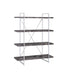 Grimma 4-shelf Bookcase Rustic Grey Herringbone - Visions in Furniture (La Mirada, CA)
