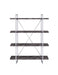 Grimma 4-shelf Bookcase Rustic Grey Herringbone - Visions in Furniture (La Mirada, CA)