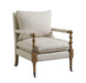 Dempsy Upholstered Accent Chair with Casters Beige - Visions in Furniture (La Mirada, CA)