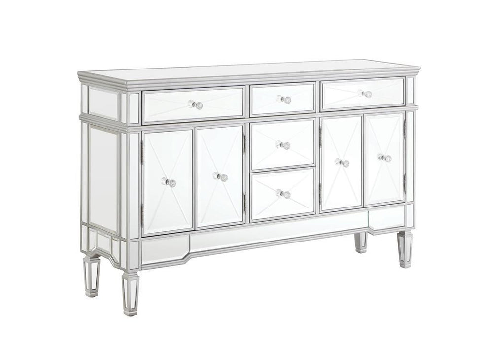 Duchess 5-drawer Accent Cabinet Silver - Visions in Furniture (La Mirada, CA)