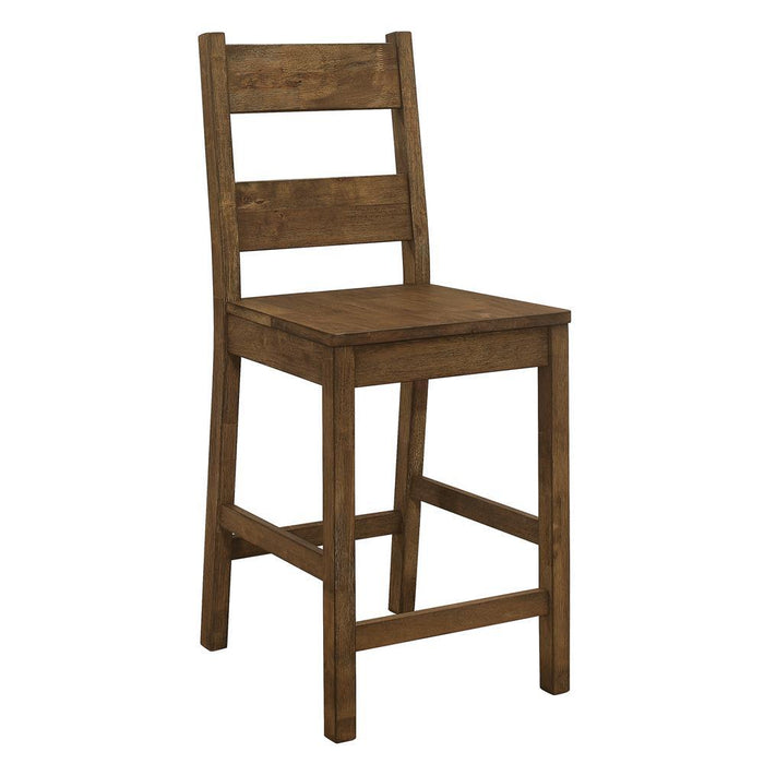Coleman Counter Height Stools Rustic Golden Brown (Set of 2) - Visions in Furniture (La Mirada, CA)