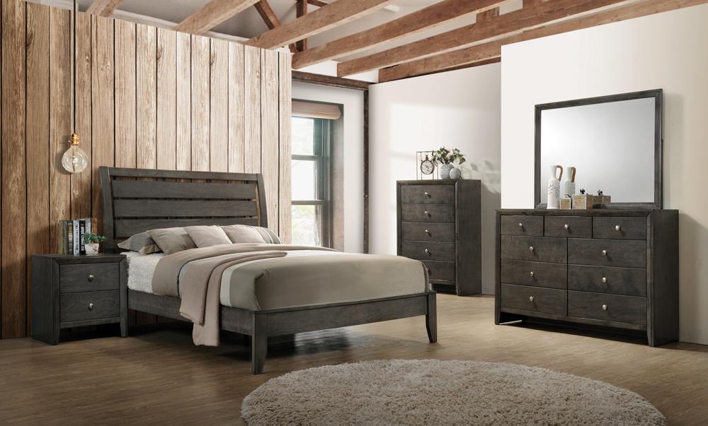 Serenity Full Panel Bed Mod Grey - Visions in Furniture (La Mirada, CA)