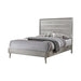 Ramon Eastern King Panel Bed Metallic Sterling - Visions in Furniture (La Mirada, CA)