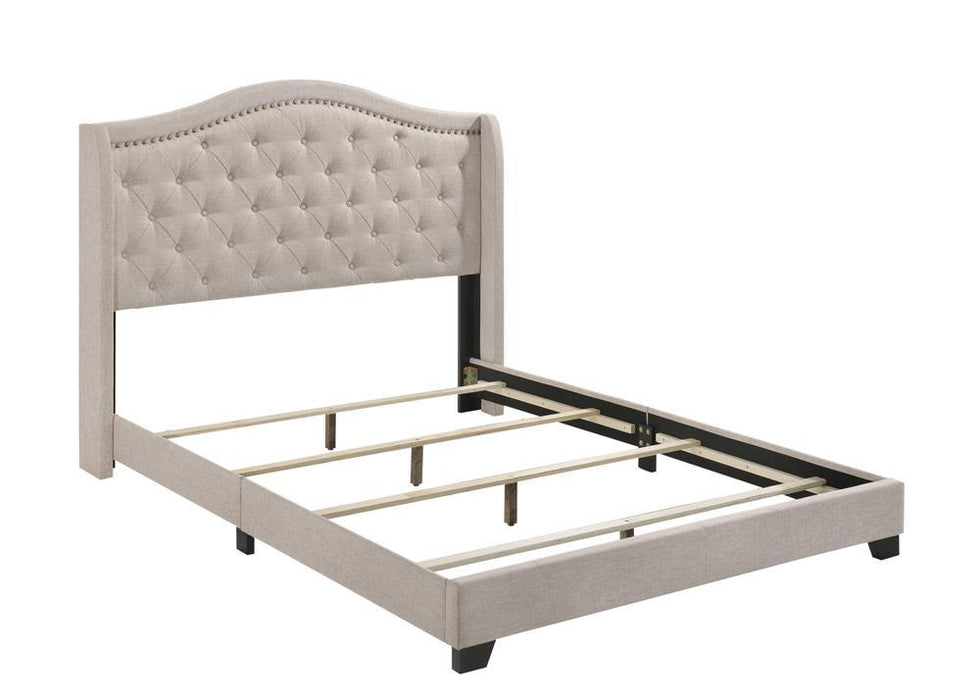 Sonoma Camel Back Full Bed Beige - Visions in Furniture (La Mirada, CA)