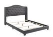 Tamarac Upholstered Nailhead Full, Eastern King & Queen Bed Beige & Grey - Visions in Furniture (La Mirada, CA)