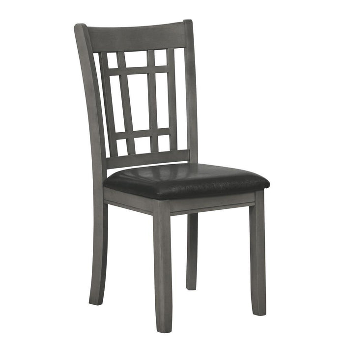 Lavon Padded Dining Side Chairs Medium Grey and Black (Set of 2) - Visions in Furniture (La Mirada, CA)