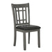 Lavon Padded Dining Side Chairs Medium Grey and Black (Set of 2) - Visions in Furniture (La Mirada, CA)