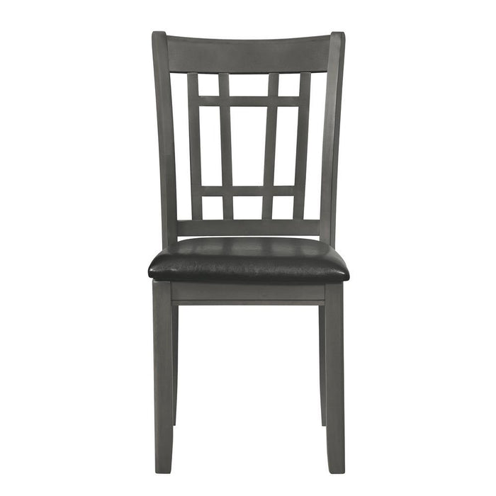 Lavon Padded Dining Side Chairs Medium Grey and Black (Set of 2) - Visions in Furniture (La Mirada, CA)