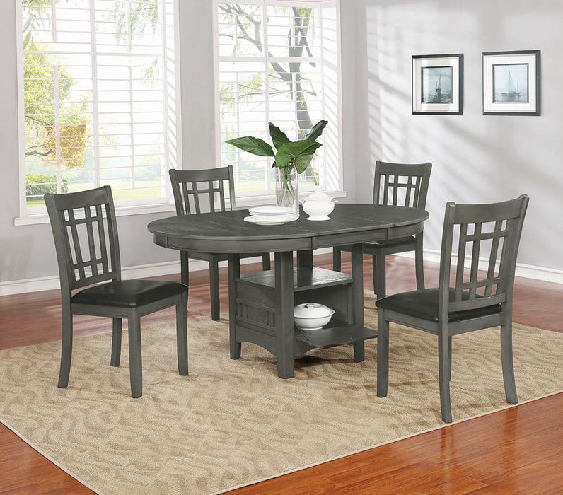 Lavon Dining Table with Storage Medium Grey - Visions in Furniture (La Mirada, CA)