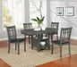 Lavon Dining Table with Storage Medium Grey - Visions in Furniture (La Mirada, CA)