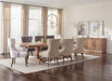 Florence Double Pedestal Dining Table Rustic Smoke - Visions in Furniture (La Mirada, CA)