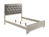 Salford Queen Panel Bed Metallic Sterling and Charcoal Grey - Visions in Furniture (La Mirada, CA)