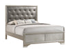 Salford Eastern King Panel Bed Metallic Sterling and Charcoal Grey - Visions in Furniture (La Mirada, CA)