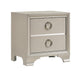 Salford 2-drawer Nightstand Metallic Sterling - Visions in Furniture (La Mirada, CA)