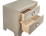 Salford 2-drawer Nightstand Metallic Sterling - Visions in Furniture (La Mirada, CA)