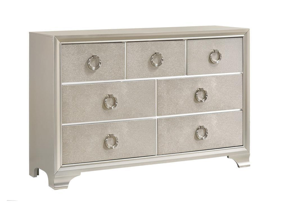 Salford 7-drawer Dresser Metallic Sterling - Visions in Furniture (La Mirada, CA)