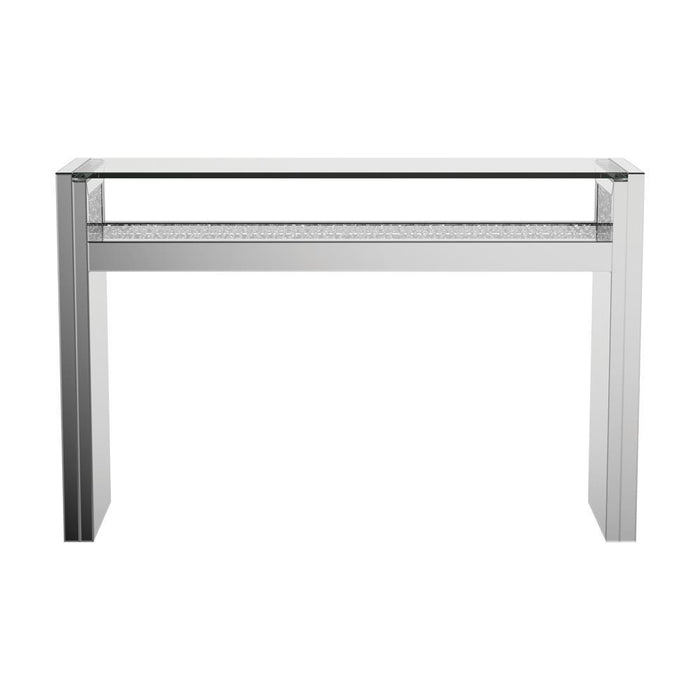 Edna 1-shelf Console Table Silver - Visions in Furniture (La Mirada, CA)