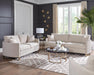 Corliss Upholstered Arched Arms Loveseat Beige - Visions in Furniture (La Mirada, CA)