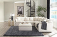 Hobson Cushion Seat Ottoman Off-White - Visions in Furniture (La Mirada, CA)