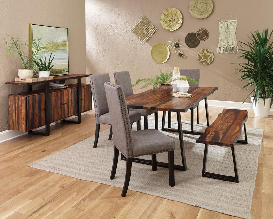 Hubbard Upholstered Side Chairs Charcoal (Set of 2) - Visions in Furniture (La Mirada, CA)